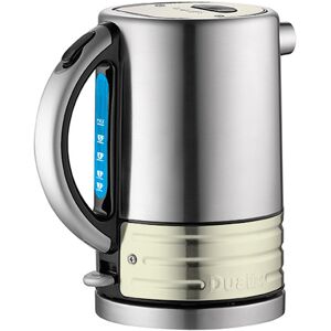 Dualit Architect Brushed Stainless Steel and Canvas White Kettle