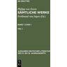 De Gruyter Philipp von Zesen: Sämtliche Werke. Lyrik I / Lyrik I. Erster Teil