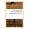 Hachette Bnf Notice sur la vie de M. le duc Mathieu de Montmorency -  Vetillart Du Ribert-M-F - broché