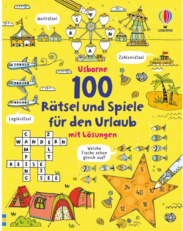 Usborne Verlag 100 Rätsel und Spiele für den Urlaub