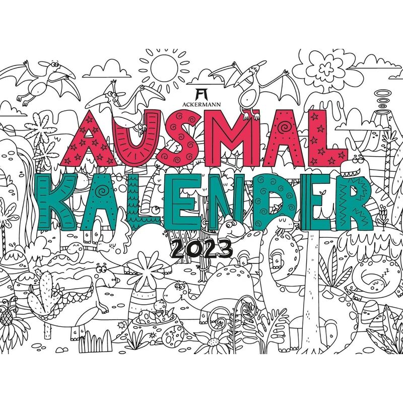 Ackermann Kunstverlag Ausmalkalender im Großformat 2023