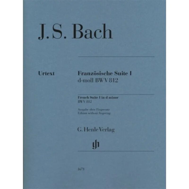 Henle Bach, Johann Sebastian - Französische Suite I d-moll BWV 812