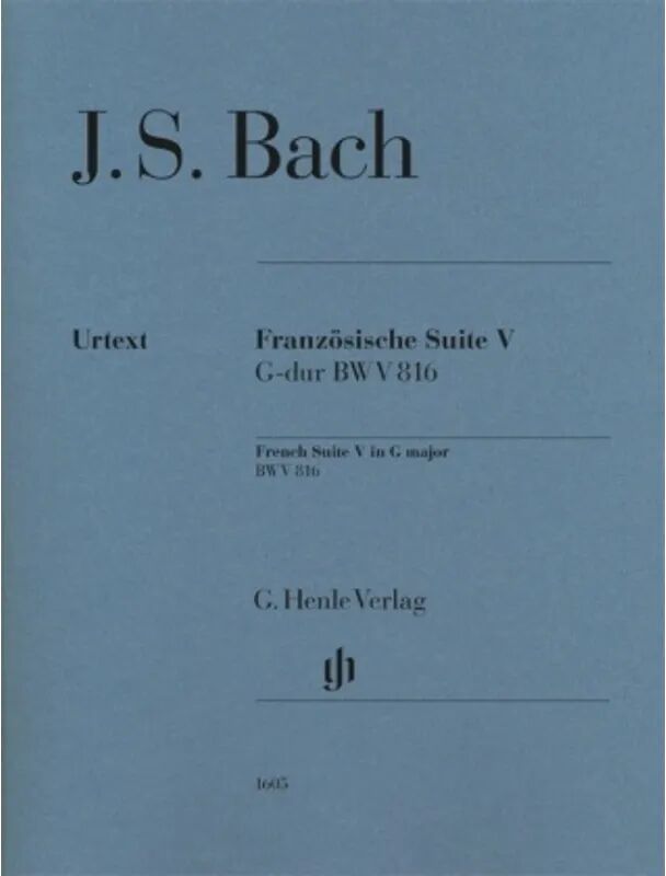 Henle Bach, Johann Sebastian - Französische Suite V G-dur BWV 816