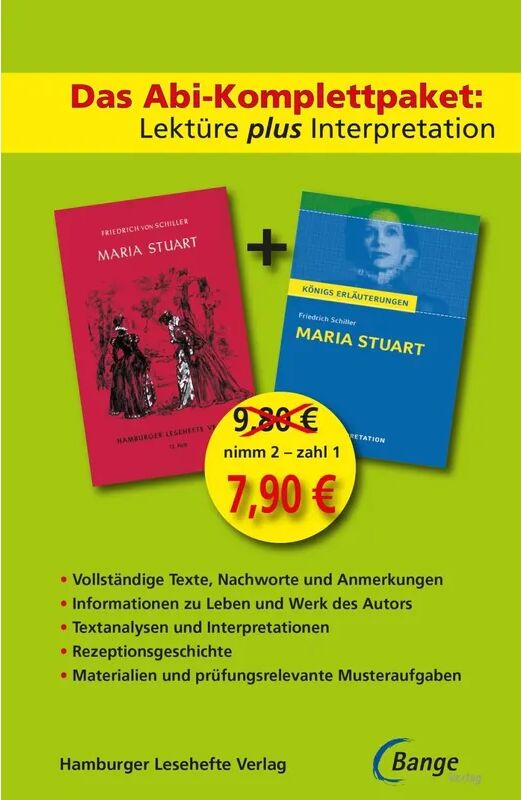 Bange Das Abi-Komplettpaket. Lektüre plus Interpretation - Maria Stuart