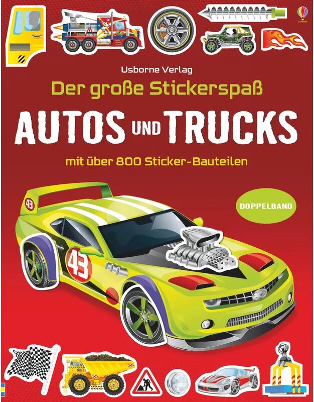 Usborne Verlag Der große Stickerspaß: Autos und Trucks