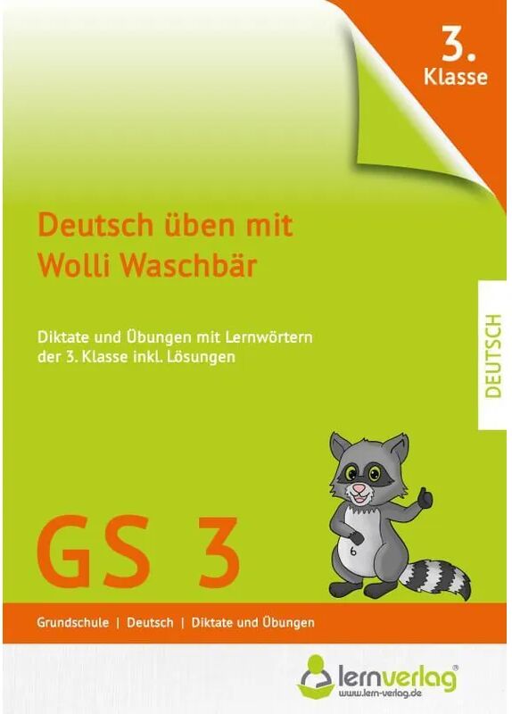 lernverlag Deutsch üben mit Wolli Waschbär 3. Klasse