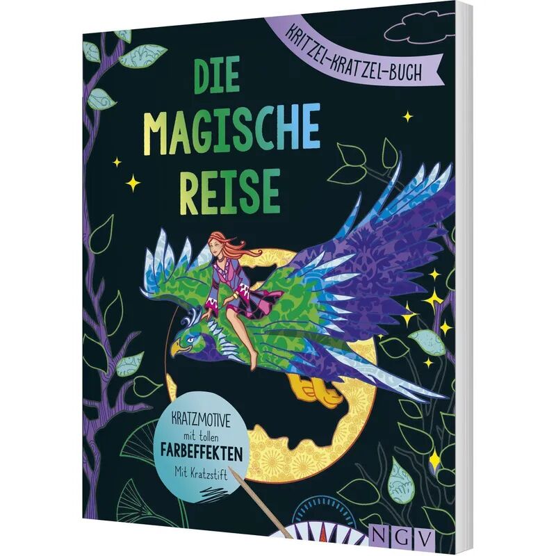 Naumann & Göbel Die magische Reise - Kritzel-Kratzel-Buch mit Bambus-Stick
