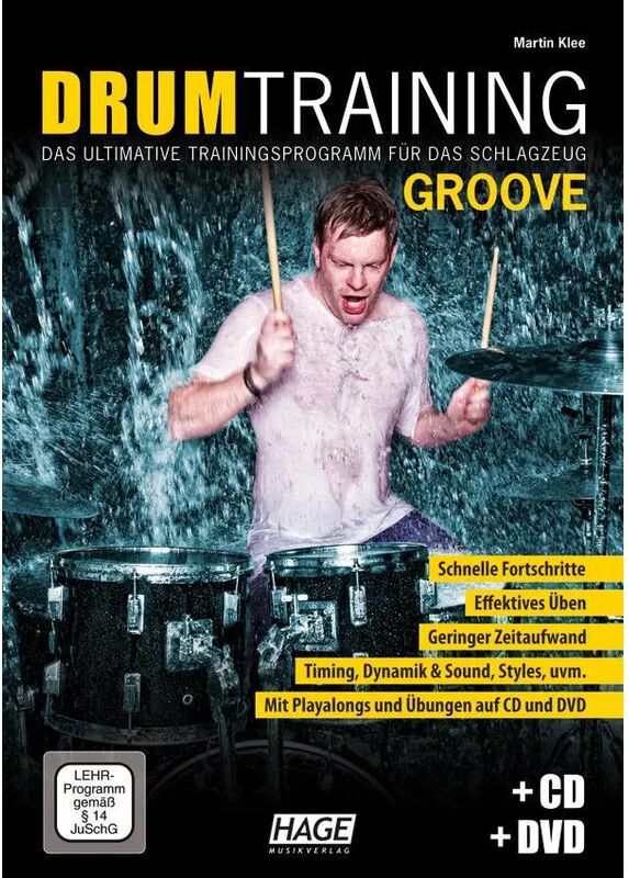 Hage Musikverlag Drum Training Groove + CD + DVD