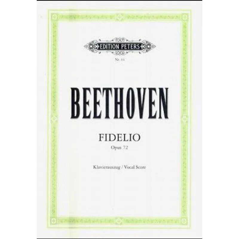 Edition Peters Fidelio op.72 (Leonore), Klavierauszug