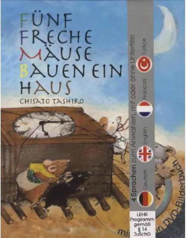 Minedition Fünf freche Mäuse bauen ein Haus (Buch mit DVD)