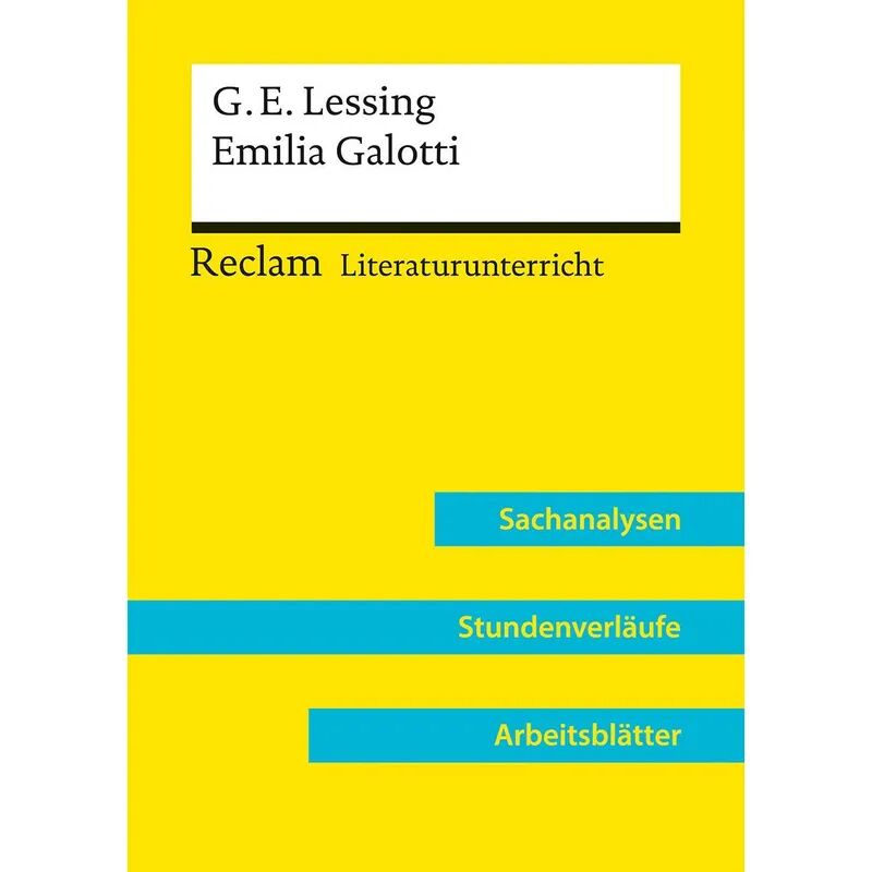 Reclam Gotthold Ephraim Lessing: Emilia Galotti (Lehrerband)
