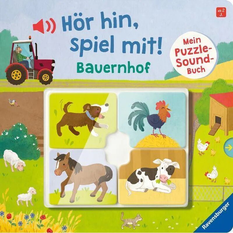 Ravensburger Verlag Hör hin, spiel mit! Mein Puzzle-Soundbuch: Bauernhof