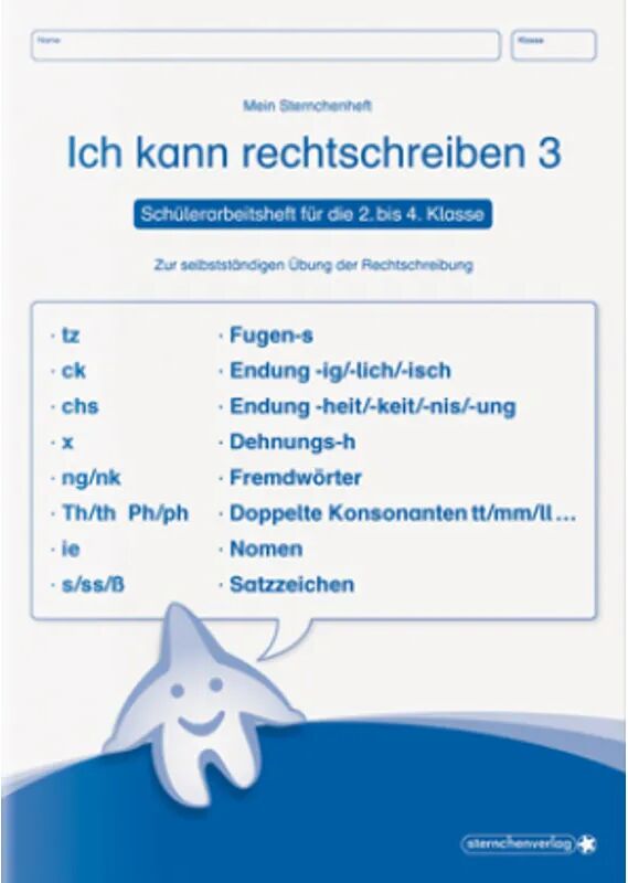 Sternchenverlag Ich kann rechtschreiben - Schülerarbeitsheft für die 2. und 3. Klasse