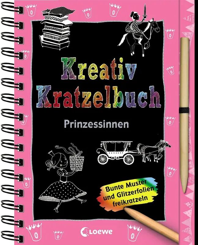 Loewe Kreativ-Kratzelbuch, Prinzessinnen