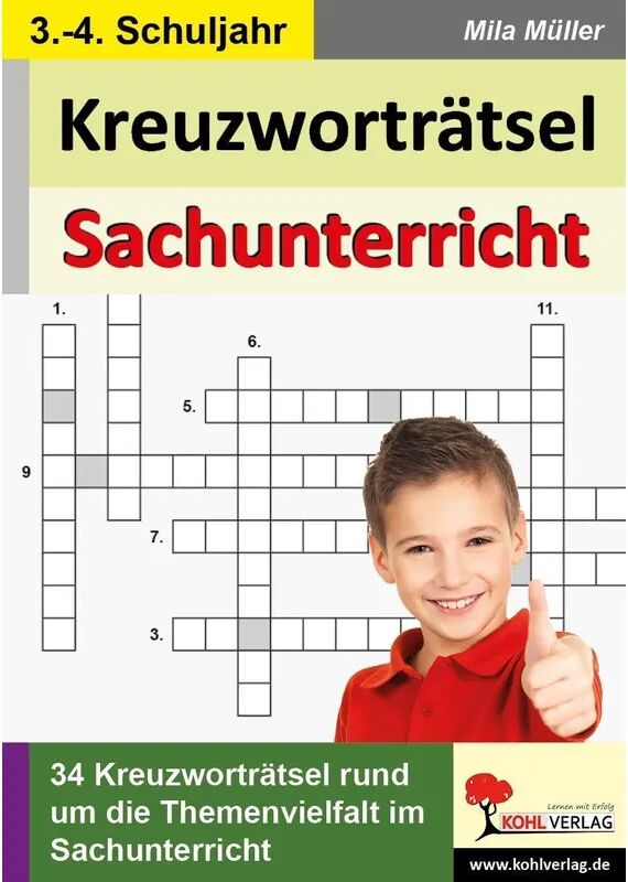 KOHL VERLAG Der Verlag mit dem Baum Kreuzworträtsel Sachuntericht, 3.-4.Schuljahr