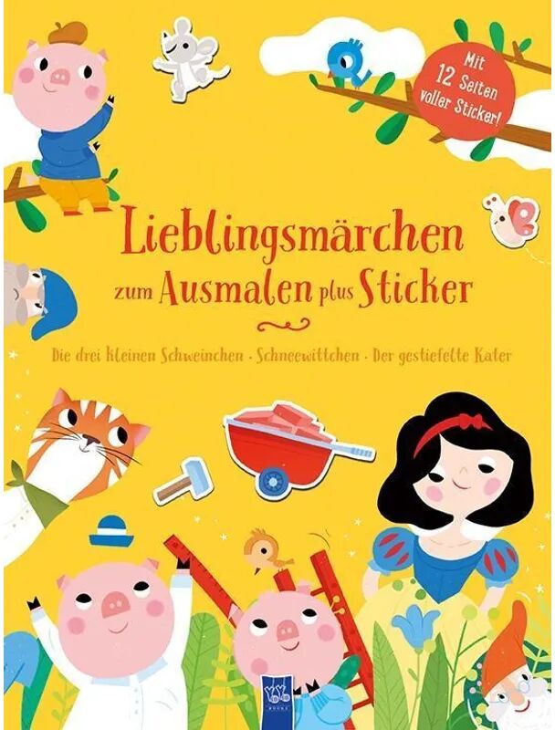 Yoyo Books Lieblingsmärchen zum Ausmalen plus Sticker (gelb)