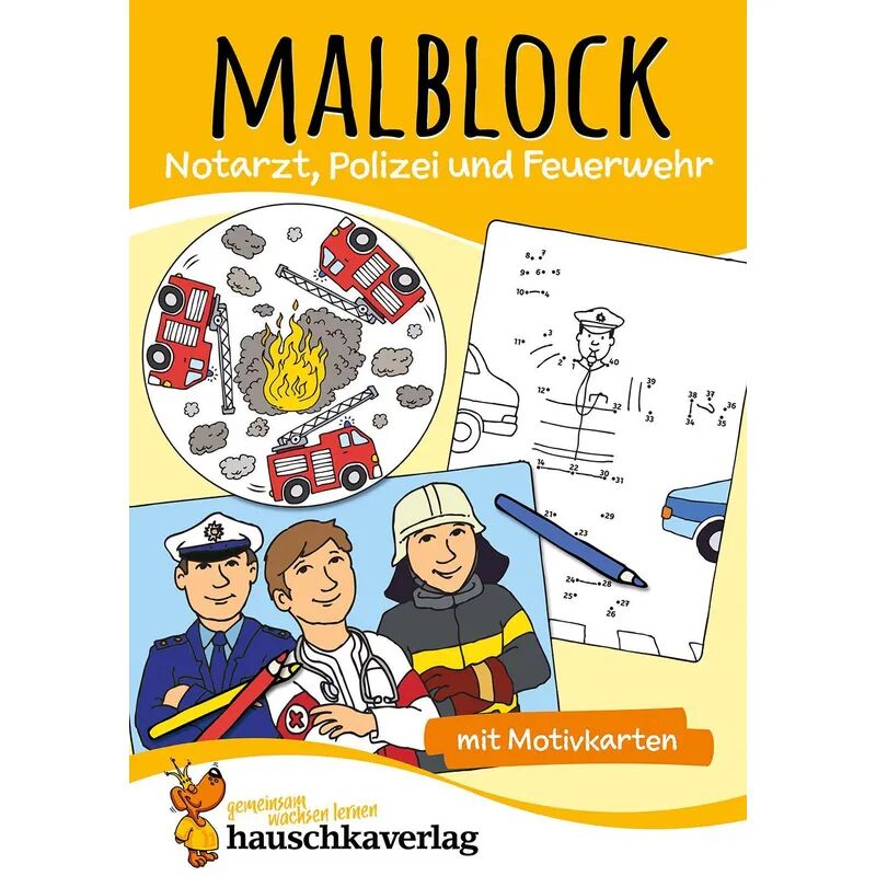 Hauschka Malblock - Notarzt, Polizei und Feuerwehr