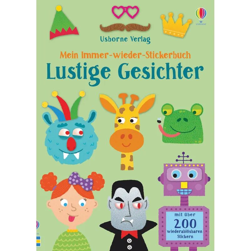 Usborne Verlag Mein Immer-wieder-Stickerbuch: Lustige Gesichter