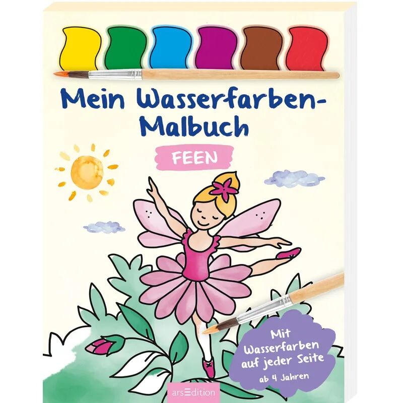 ars edition Mein Wasserfarben-Malbuch Feen