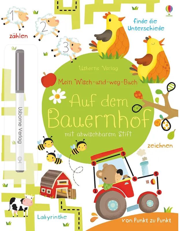 Usborne Verlag Mein Wisch-und-weg-Buch, Auf dem Bauernhof