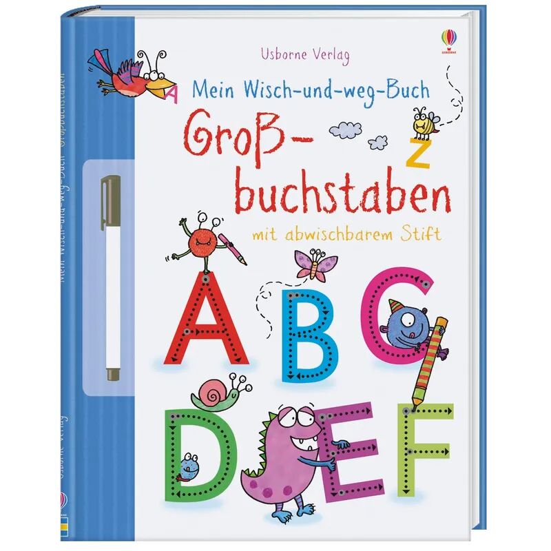Usborne Verlag Mein Wisch-und-weg-Buch, Großbuchstaben