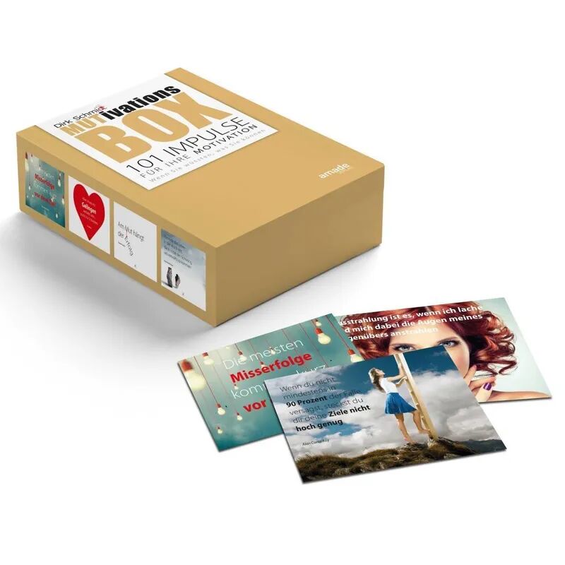 Amade Verlag MUTivationsbox - 101 Zitate auf Designerpostkarten für deine Motivation