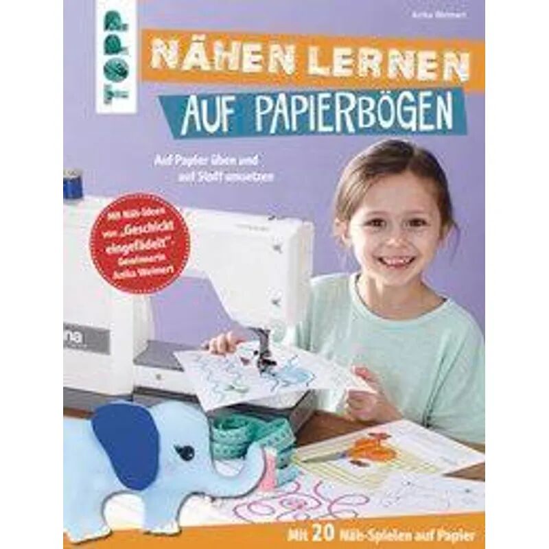 Frech Nähen lernen auf Papierbögen