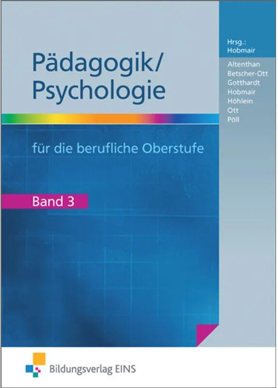 Bildungsverlag EINS Pädagogik/Psychologie für die Berufliche Oberschule - Ausgabe Bayern