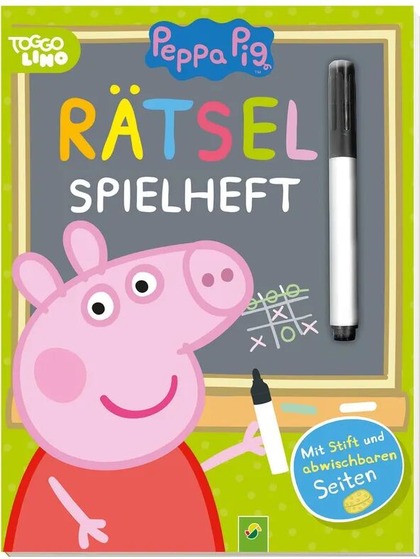 Schwager & Steinlein Peppa Pig - Rätsel-Spielheft. Mit Stift und abwischbaren Seiten