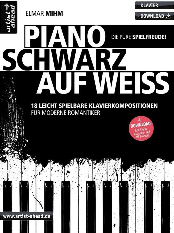 Ahead Piano schwarz auf weiß