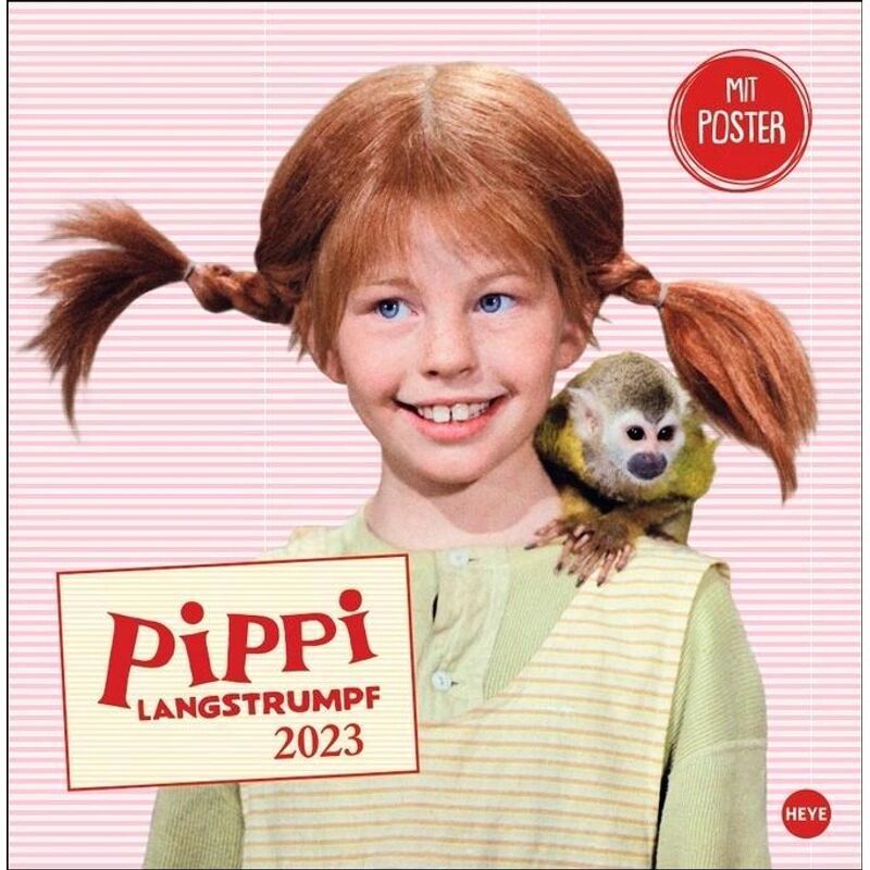 Heye Kalender Pippi Langstrumpf Broschurkalender 2023