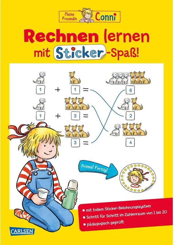 Carlsen Rechnen lernen mit Sticker-Spaß / Conni Gelbe Reihe Bd.51