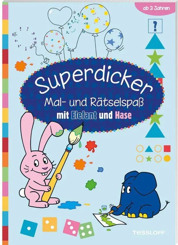 Tessloff Superdicker Mal-und Rätselspaß mit ELEFANT und HASE