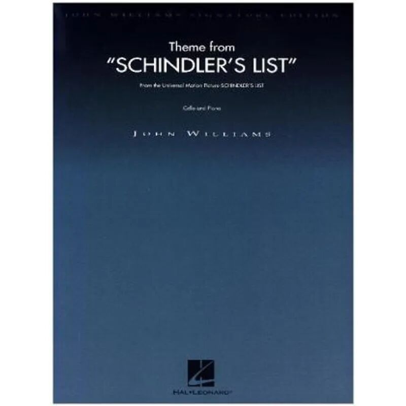 Hal Leonard Theme from Schindler's List, Cello and Piano