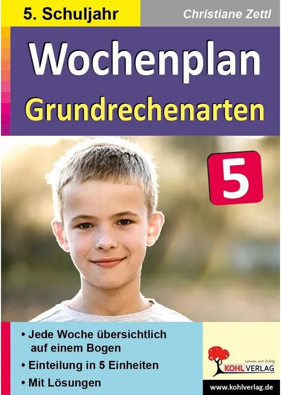 KOHL VERLAG Der Verlag mit dem Baum Wochenplan Grundrechenarten / Klasse 5