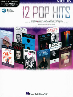 Hal Leonard 12 Pop Hits Violin