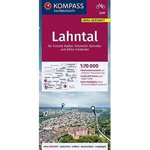 KOMPASS-Karten GmbH - GEBRAUCHT KOMPASS Fahrradkarte Lahntal 1:70.000, FK 3339: reiß- und wetterfest mit Extra Stadtplänen (KOMPASS-Fahrradkarten Deutschland, Band 3339) - Preis vom 15.05.2024 04:53:38 h