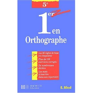 Edouard Bled - GEBRAUCHT 1er en orthographe 5ème (Premier en) - Preis vom 19.05.2024 04:53:53 h