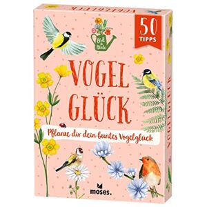 Bärbel Oftring - GEBRAUCHT moses. Blatt & Blüte Vogelglück – Pflanze dir dein buntes Vogelglück, 50 Karten mit Tipps rund ums Anpflanzen von vogelfreundlichen Blumen und Wissenswertes zu heimischen Vogelarten - Preis vom 21.05.2024 04:55:50 h