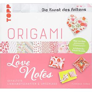 Florence Temko - GEBRAUCHT Origami Love Notes (Die Kunst des Faltens): Gefaltete Liebesbotschaften & Umschläge Mit 100 Blatt gemustertes Origamipapier - Preis vom 21.05.2024 04:55:50 h