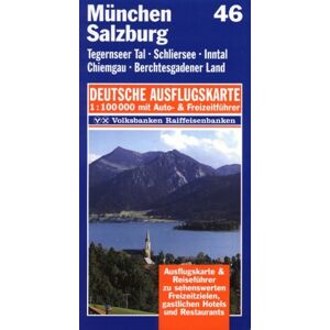 GEBRAUCHT München, Salzburg 1 : 100 000. Deutsche Ausflugskarte. Blatt 46. - Preis vom 21.05.2024 04:55:50 h