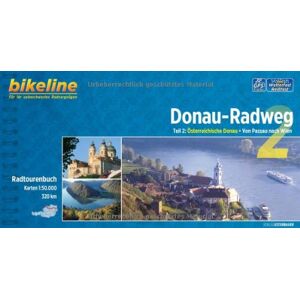 bikeline - GEBRAUCHT Donau-Radweg 2: Österreich. Donau: Von Passau nach Wien., 1:50.000, 320 km, wetterfest, GPS-Tracks - Preis vom h