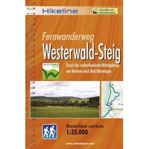 GEBRAUCHT Hikeline Fernwanderweg Westerwaldsteig, 238 km: Durch das rechtsrheinische Mittelgebirge von Herborn nach Bad Hönningen, Wanderführer und Karte, 1:35.000, wetterfest - Preis vom 20.05.2024 04:51:15 h
