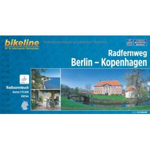 bikeline - GEBRAUCHT Radfernweg Berlin-Kopenhagen, 1:75.000, 650 km, GPS-Tracks-Download, wetterfest/reißfest - Preis vom h