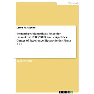 Laura Parlabene - Bestandsproblematik als Folge der Finanzkrise 2008/2009 am Beispiel des Center of Excellence Electronic der Firma XXX