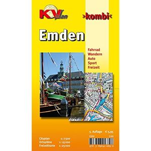 Kommunalverlag Tacken e.K. - Emden: 1:15.000, mit Freizeitkartenseite 1:25.000, Cityplan 1:7.500 (KVplan Ostfriesland-Region)