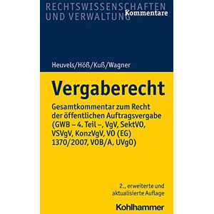 Tobias André - Vergaberecht: Gesamtkommentar zum Recht der öffentlichen Auftragsvergabe (GWB - 4. Teil -, VgV, SektVO, VSVgV, KonzVgV, VO (EG) 1370/2007, VOB/A, UVgO)