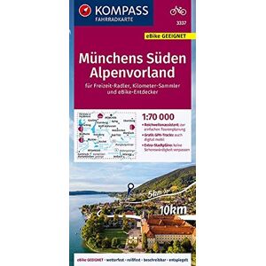 KOMPASS-Karten GmbH - GEBRAUCHT KOMPASS Fahrradkarte Münchens Süden, Alpenvorland 1:70.000, FK 3337: reiß- und wetterfest mit Extra Stadtplänen (KOMPASS-Fahrradkarten Deutschland, Band 3337) - Preis vom 15.05.2024 04:53:38 h