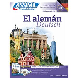 Assimil SAS - ASSiMiL El alemán - Deutschkurs in spanischer Sprache - Audio-Plus-Sprachkurs - Niveau A1-B2: für Anfänger und Wiedereinsteiger, Lehrbuch + 4 Audio-CDs + 1 USB-Stick