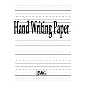 Rwg - Hand Writing Paper: 200 Pages 8.5 X 11